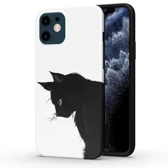 THE DREAMY LIFT iphone ケース アニメ 漫画 猫 かわいい かっこいい 綺麗 萌え 人気 グッズ スマホケース (黒猫, iphone12、iphone12 Pro) 1