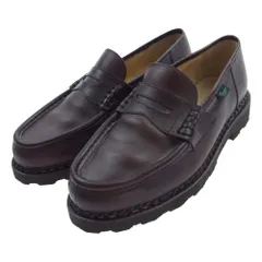 Paraboot パラブーツ ドレスシューズ 099413 REIMS ランス MARCHE コイン ローファー レザー シューズ MARRON マロン LIS CAFE リスレザー カフェ ダークブラウン系 7.5【中古】のサムネイル