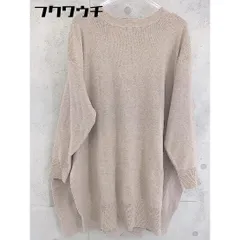 ◇ Samansa Mos2 blue サイドスリット ハイネック 長袖 ニットセーター サイズFREE ベージュ レディース 【中古】 【1103100016076】