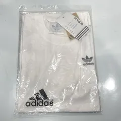 adidas アディダス Tシャツ 白×黒文字 Lサイズ 難あり　(管理番号：OKU9866/G1-60)