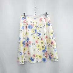 ◇ ⊂Φ PROPORTION BODY DRESSING 花柄 膝丈 フレア スカート サイズ3 アイボリー イエロー ブルー レディース E  【1502060014816】