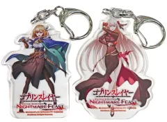 【中古】キーホルダー [単品] ギルドマスター＆殲血姫 アクリルキーホルダー 2個セット 「Switchソフト ゴブリンスレイヤー -ANOTHER ADVENTURER- NIGHTMARE FEAST ファミ通DXパック 3Dクリスタルセット」 同梱特典