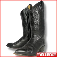 TONY LAMAブラックレザーウエスタンブーツ :29cm ❗️使用感あり FUNNY公式ストア Tony Lama BOOTS メンズ ローパーブーツ