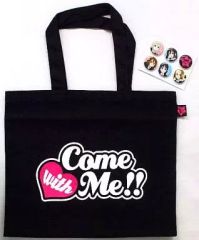 けいおん ライブイベント come with me トートバッグ 缶バッジセット 