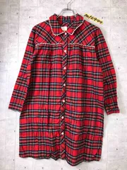 新品！キレカジ！WIND チェック 日本製 ボタン シャツワンピース M