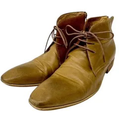 廃盤【BARTOLO / バルトロ】＋6cm 高級シークレットシューズ レースアップブーツ レザー スエード 41 25.5cm ベージュ UBG-93のサムネイル