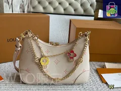 【今日特価】Louis Vuitton ルイ・ヴィトン 白い苺クリームホーンバッグ クリーム白に苺模様が夏らしい、ボックス付き-WTO輸入2