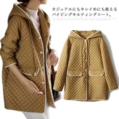 キルティングコート フード付き キルト コート レディース 大きいサイズ ジャケット 中綿 ロングコート KAKMゆるアウター 通勤 30代40代#mjf059