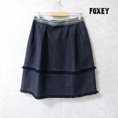 FOXEY ダークデニム フレアスカート ひざ丈 FOXEY ダークデニム フレアスカート ひざ丈 - メルカリ