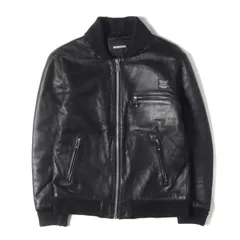 NEIGHBORHOOD ネイバーフッド ジャケット サイズ:S 00s カウレザー ジップ リブ ジャケット ブラック 黒 アウター ブルゾン【メンズ】のサムネイル