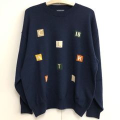 CHLANDLAKE クランドレイク ニット トップス 長袖 ネイビー系 Lサイズ メンズ 25d菊ST