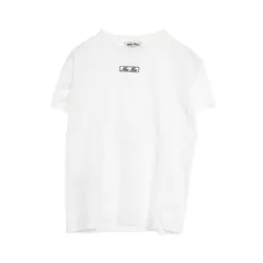 ミュウ ミュウ Miu Miu カットソー エンブロイダリー コットン Tシャツ レディース Used Aのサムネイル