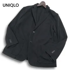 UNIQLO ユニクロ 通年★ コンフォート テーラード ジャケット Sz.XL メンズ 黒 大きいサイズ