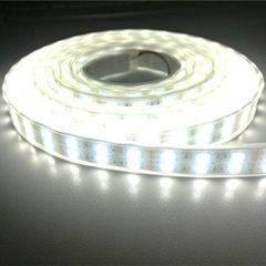 船舶照明 屋外照明 白ベース 高輝度 600連 led間接照明 SMD5050 24V ホワイト カバー付 5M 防水 LEDテープのサムネイル