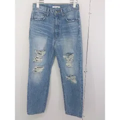 ◇ AZUL BY MOUSSY ダメージ加工 ハイウエスト ジーンズ デニム パンツ サイズ 25 インディゴ レディース  【中古】 【1203140001145】