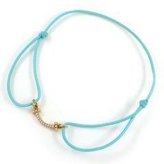 ティファニー Tiffany & Co. ブレスレット T スマイル ミニ マイクロ チャリティ 75081421 REPREVE Our Ocean ダイヤモンド 計0.04ct K18YG ティファニーブルー コード 【中古】