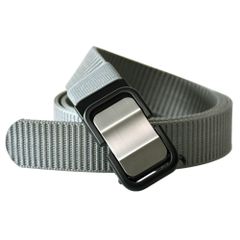 オートロックベルト 《グレー》 新品 未使用 メンズ ベルト GIベルト ナイロン 高耐久 フリーサイズ【D7L】【メール便3】 ファッション