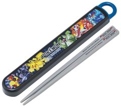 【数量限定】箸箱セット 16.5cm 箸 お弁当用 抗菌加工 開けやすいスライド式 子供用 日本製 男の子 女の子 スケーター(Skater) ポケモン 25 ABS2AMAG69624