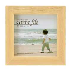 【特価商品】木製 木製 スクエア ナチュラル 1面 FSQCF-89NT (89×89mm) サイズ ましかく 89 フィス カレ 額 スクウェア フォトフレーム HAKUBA ハクバ