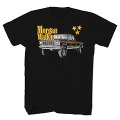モーガン・ウォーレン【Morgan Wallen】Truck & Stars Tシャツ バンドT ユニセックス [並行輸入品]　ブラック　Lサイズ