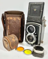 レア！Rolleiflex 、テレローライレザーケース　美品 ピッタリ入るレザーケース』 ローライ Rolleiflex MiniDigi AF5