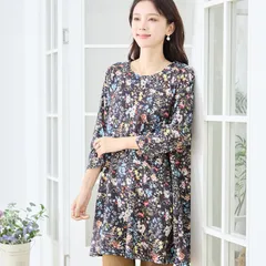 【SALE 30%OFF 2/3 10:00まで】【新入荷】【新品】【送料込】TRUBE【2025新作】【M〜L】ボタニカルムードフラワーチュニック