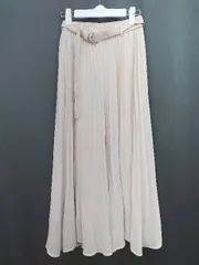 ◇ ◎ COCODEAL ウエストゴム シフォン くすみカラー ロング プリーツ スカート サイズ1 ピンクベージュ系 レディース P  【1307250028846】