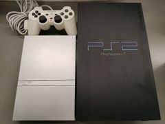 【ジャンク本体】厚型/薄型Playststion2 2台セット コントローラー付き SCPH-30000/77000 動作不良品【50-51.55】