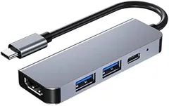 スモールラボ 互換品Type-C USBハブ HDMI アダプター 4K/30Hz対応 hdmi/USB 3.0x1/USB2.0x1/Type-C 100W PD急速充電 ポート 4in1 変換アダプター タイプ Macbook Pro/Mac