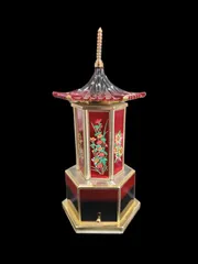【昭和レトロ】 希少品 葉巻入れ 大回転 カラクリオルゴール 完動品 当時物 昭和レトロ】 希少品 葉巻入れ 大回転 カラクリオルゴール 完動