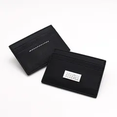 MM6 MAISON MARGIELA エムエムシックス メゾン マルジェラ カードケース ナンバリングロゴプレートカードホルダー SA5UI0026 P8332 レディース ユニセックス ブラック ロゴ レザー