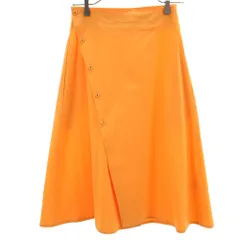 トーマスマイヤー イタリア製 ミモレ丈 スカート 0 オレンジ tomas maier レディース