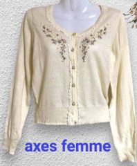 axes femme ローズパールカーディガン クリーム