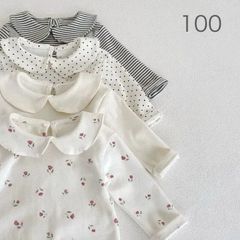 【秋物】10%割引対象　セール　韓国子供服　丸襟　ドッド　水玉　トップス　Tシャツ　ロンT  ブラウス　トレーナー　キッズ　ベビー　男の子　女の子　ユニセックス　柔らかい 保育園
