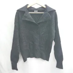 ◇ ⊇ LAC-VERT オープンカラー 長袖 ニット サイズF ブラック レディース E  【1502030024791】