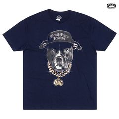 DEATH ROW RECORDS × THA DOGG POUND DPG AMERICAN BULLY Tシャツ【NAVY】 (デスロウレコード DPG ザドッグパウンド SNOOP DOGG スヌープドッグ DAZ KURUPT ショートスリーブ)