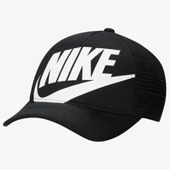 ナイキ 子ども用 キャップ 帽子 キッズ ジュニア NIKE ライズ トラッカーキャップ メッシュ 子供 スポーツ  ビッグロゴ 黒 ブラック /FB5363-010