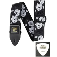 ERNIE BALL アーニーボール ストラップ VANILLA ROSE JACQUARD STRAP EB 5357 ★ピック付き 【ゆうパケット】※日時指定非対応・郵便受けにお届け