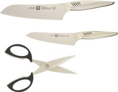 高級包丁　Zwilling ツヴィリング 「 ツインフィン 2 マルチパーパス/ペティ/キッチンバサミ 3pcsセット 」 三徳 包丁 料理 はさみ ギフト オールステンレス 日本製 食洗機対応 【日本正規販売品】 Twin Fin 30920-003