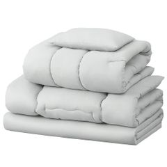 アイリスオーヤマ マットレス付き布団5点セット シングル ライトグレー K104325 IRIS OHYAMA