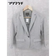 ◇ Demi-Luxe BEAMS デミルクス ビームス シングル1B リネン混 長袖 テーラード ジャケット サイズ36 グレー レディース 【中古】 【1002801490621】のサムネイル