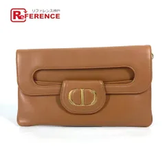 Dior ディオール ハンドバッグ  DIORDOUBLE ミディアムバッグ M8641UBBU レザー ブラウン