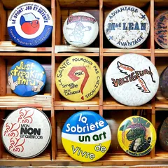  ビンテージ 缶バッジ はてな 恐竜 アンティーク 50s ~ 60s 70s 80s 90s 小物 アクセサリー 古着 vintage USA ユーロ 仕入れ 1200 y50