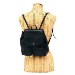 ケイトスペード Kate Spade リュック レザー Small breezy WKRU3939 ゴールド金具 バックパック レディース ブラック 中古 mam01007