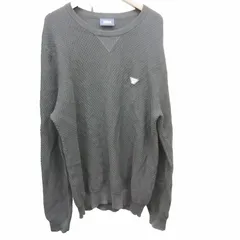 アルマーニ ジーンズ ARMANI JEANS ゲージニット セーター エルボーパッチ ロゴ 刺繍 黒 ブラック L ■GY14のサムネイル