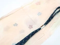 【一輝堂】リサイクル着物 和装小物 帯締め 帯揚げ セット 帯締 帯揚 丹後ちりめん 花文 夏物 夏 平組 25w09-10682