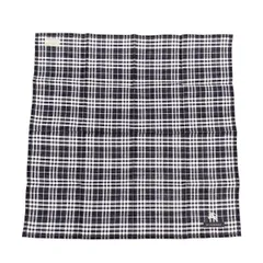 未使用品 BURBERRY バーバリー  ハンカチ   ネイビー ノバチェック柄 ホース刺繍 コットン100％ ユニセックス　240001150932