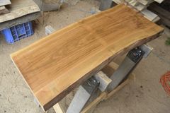 アウトレット サクラ(桜)の一枚板 長さ約99cm 幅約34～46cm 厚さ約3.8cm DIY用 Z283