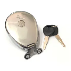 カワサキ用 タンクキャップ 鍵付きセット エストレヤ250TR カスタムパーツ メッキ仕上げ 交換 カスタム 修理 純正互換品 管理O3のサムネイル