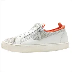 GIUSEPPE ZANOTTI DESIGN ジュゼッペザノッティデザイン パイピング サイドジップ ローカットスニーカー シューズ 靴 ホワイト size=44(約29cm)のサムネイル
